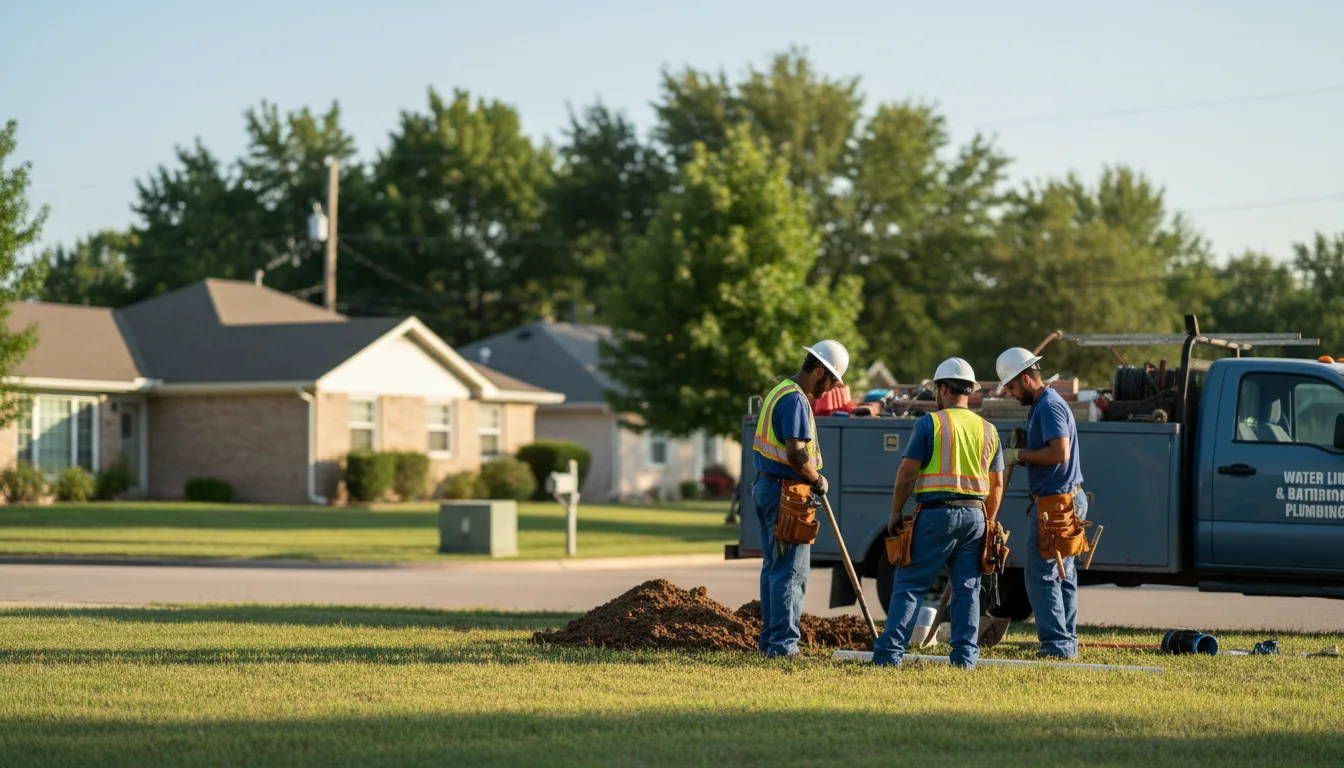 Residential water line and bathroom plumbing service in Guernsey, WY